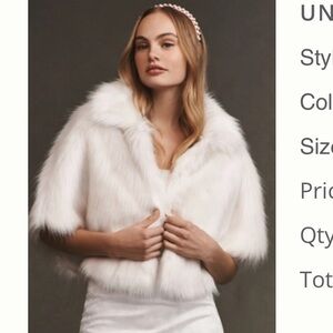 Unreal Fur Luxe White Faux Fur Shrug